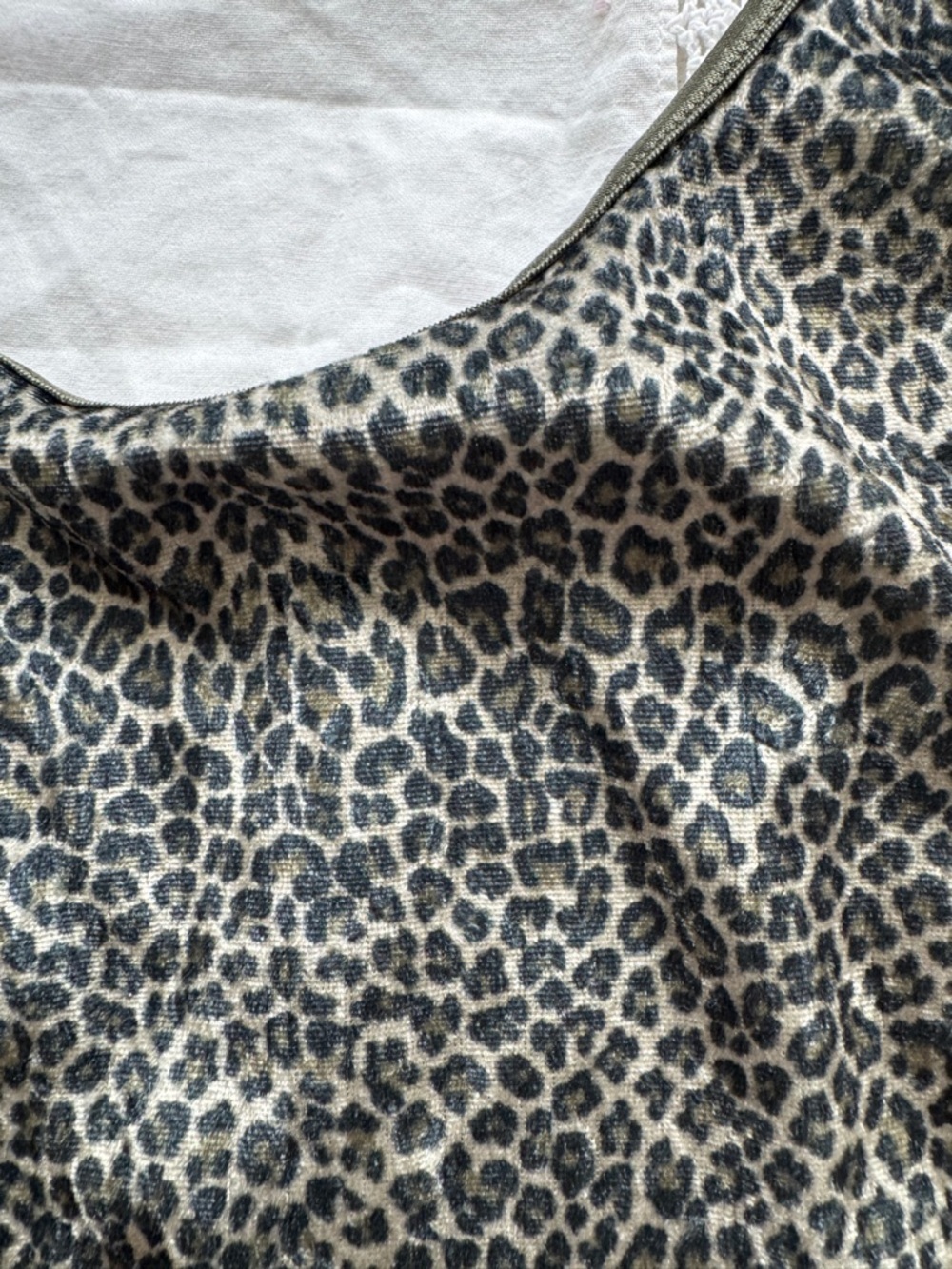 Leopard Print Women's Tank Top - Black/Green - Picture 4 of 5